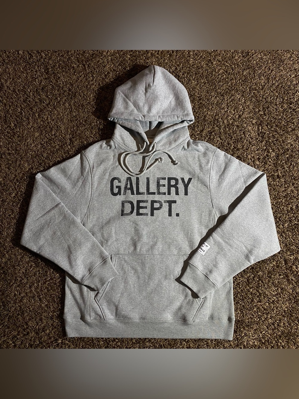 Gallery Dept Gray Pullover Hoodie with Front Logo